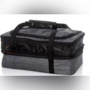 Thirty-One Charcoal Crosshatch Perfect party set